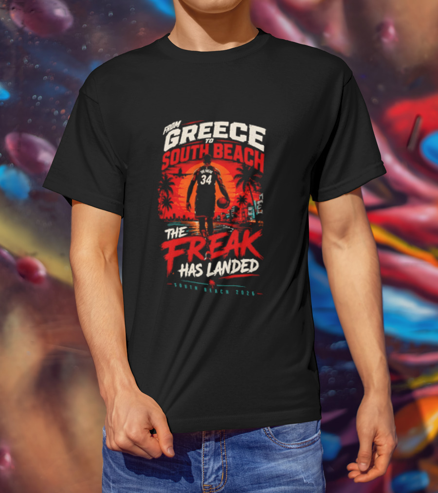 Greece South Beach The Freak Has Landed 2026 T-Shirt
