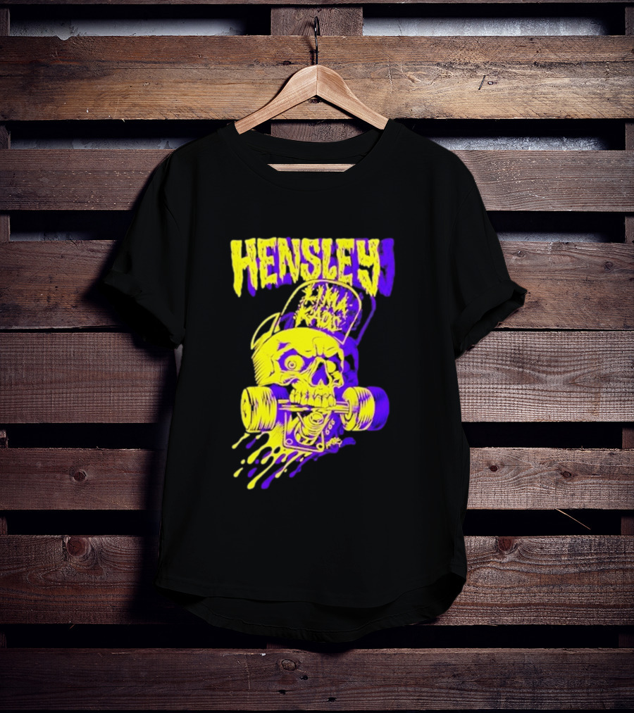 Hensley Lima Kaos Skull Skateboarding T-Shirt
