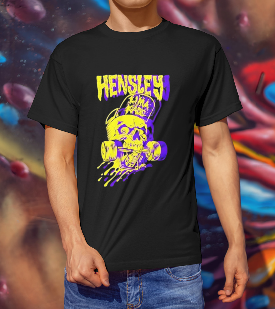 Hensley Lima Kaos Skull Skateboarding T-Shirt