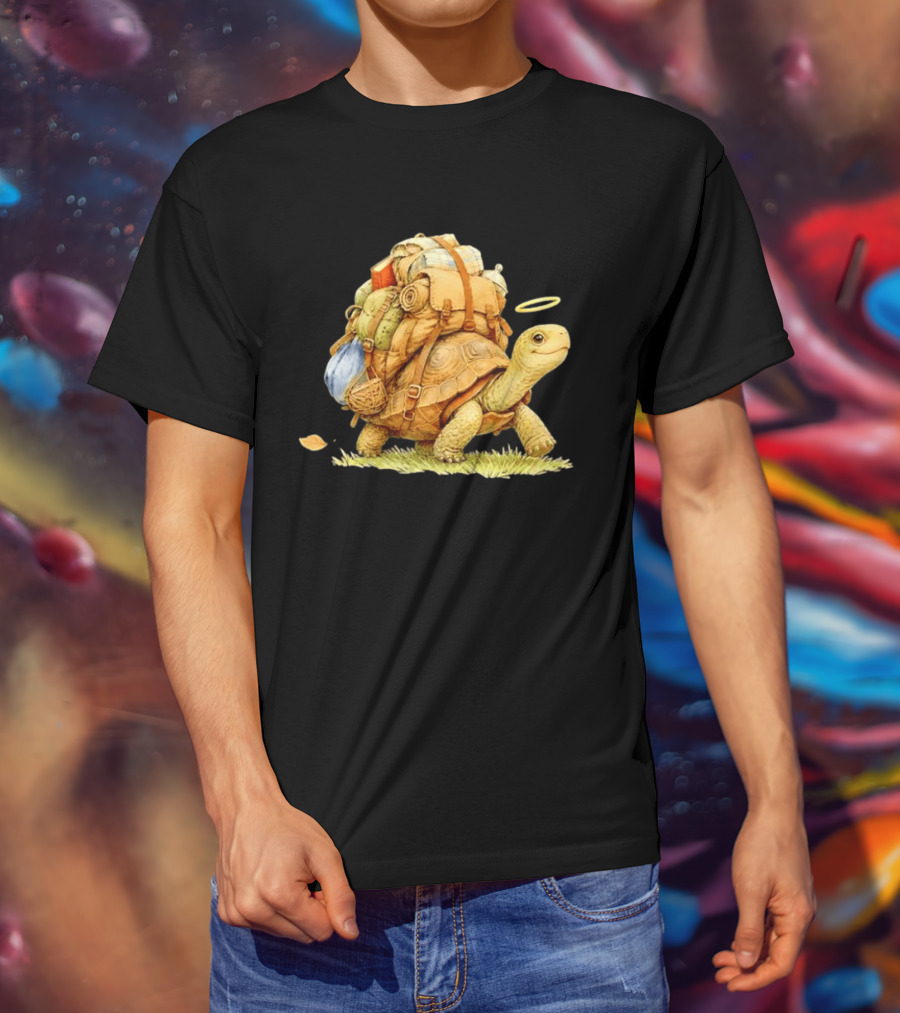 Traveling Turtle Backpack Adventure Halo T-Shirt