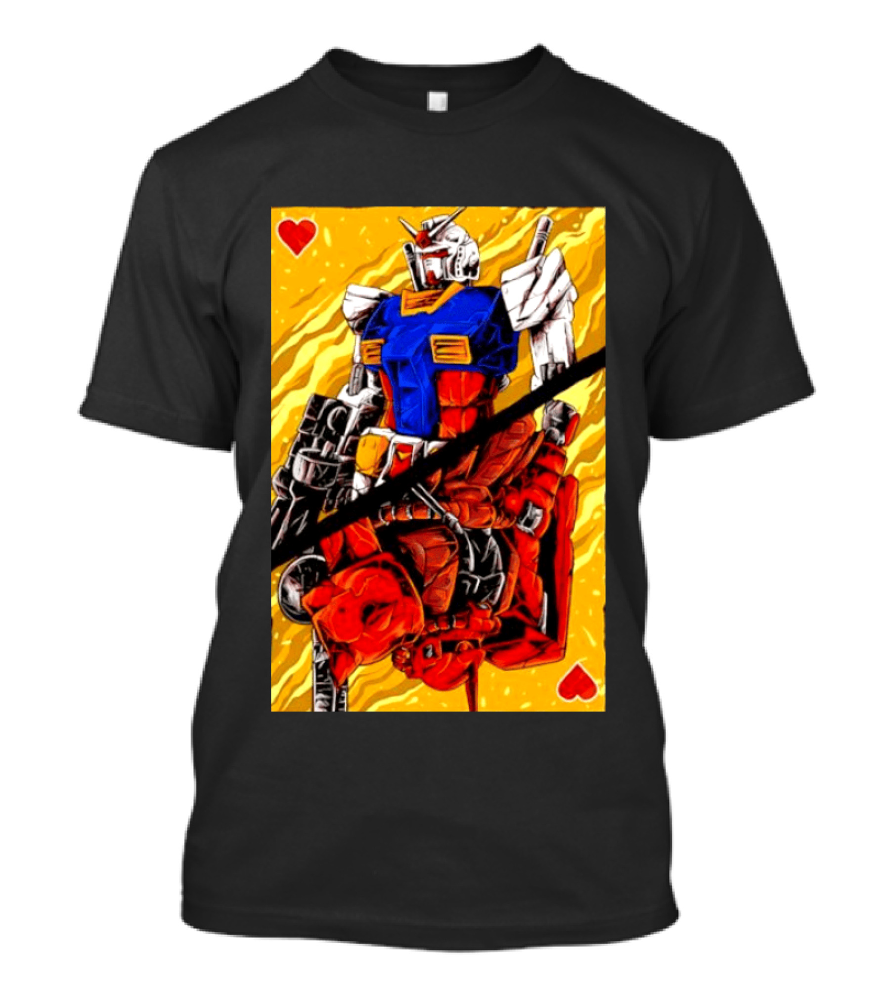 RX 78 2 Gundam Mobile Suit King Of Hearts Playing Card T-Shirt