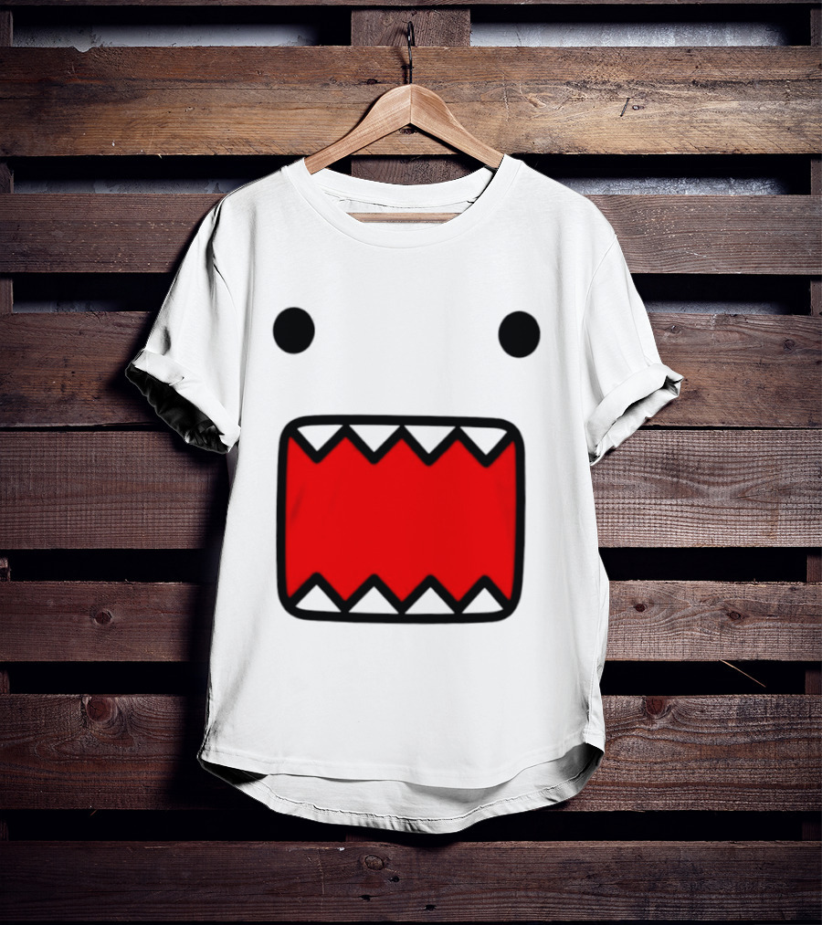 Domo Face Red And Pink Contrast T-Shirt