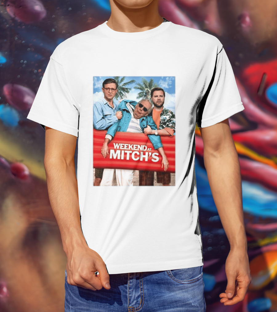 Weekend At Mitch's Meme Mitch McConnell Tropical Comedy T-Shirt