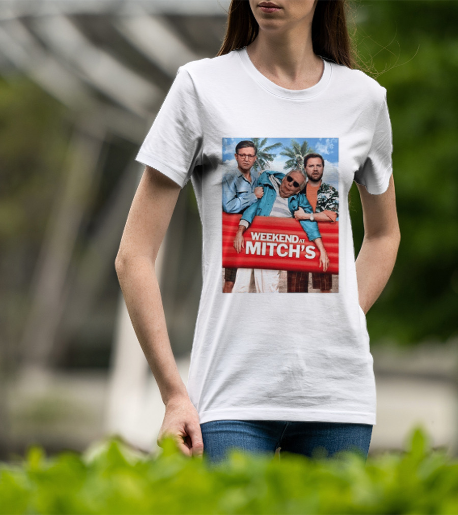 Weekend At Mitch's Meme Mitch McConnell Tropical Comedy T-Shirt