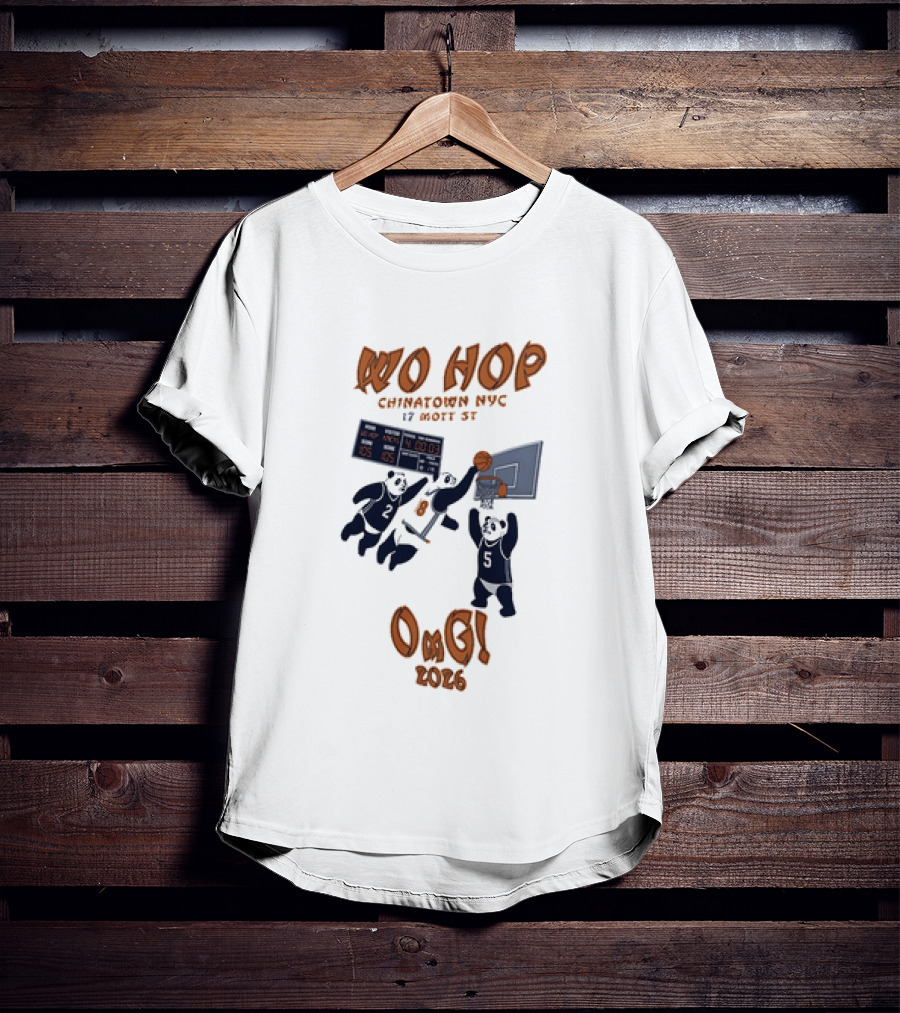Wo Hop Chinatown NYC 17 Mott St Basketball Pandas Knicks 2026 OMG T-Shirt