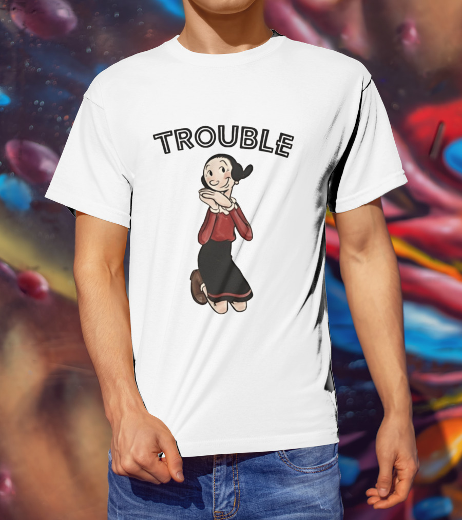 Olive Oyl Trouble Follows Popeye T-Shirt