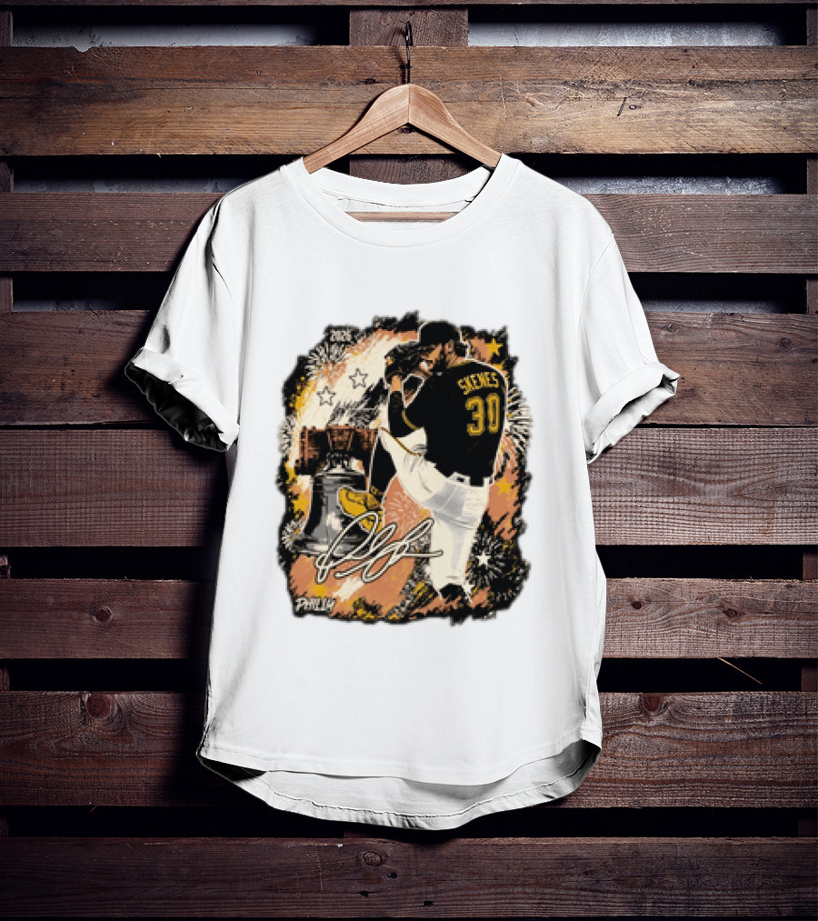 Pittsburgh Pirates Paul Skenes 30 MLB Players All Star Philly Collaboration Liberty Bell Fireworks T-Shirt