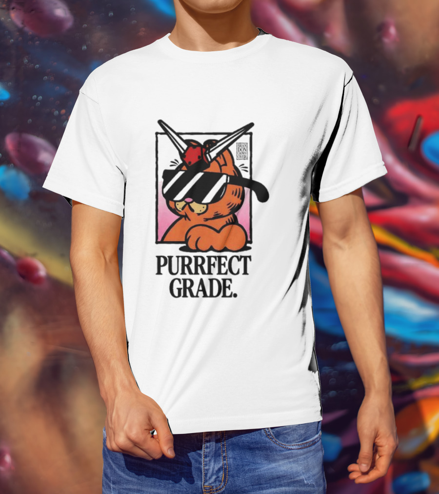 Gundam Purrfect Grade Cat Sunglasses Robot Mashup T-Shirt