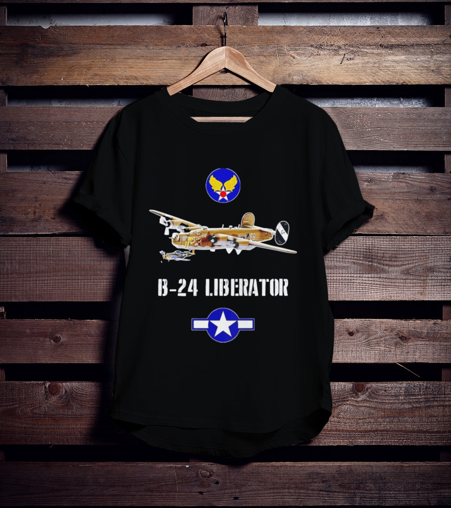 B 24 Liberator Wings Of War Air Force Tactical Escort T-Shirt