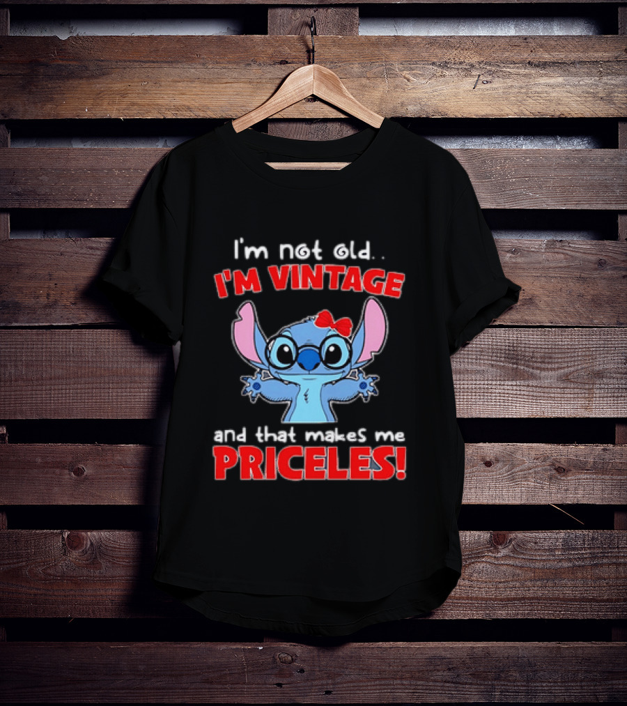 I'm Not Old I'm Vintage Stitch And That Makes Me Priceless T-Shirt