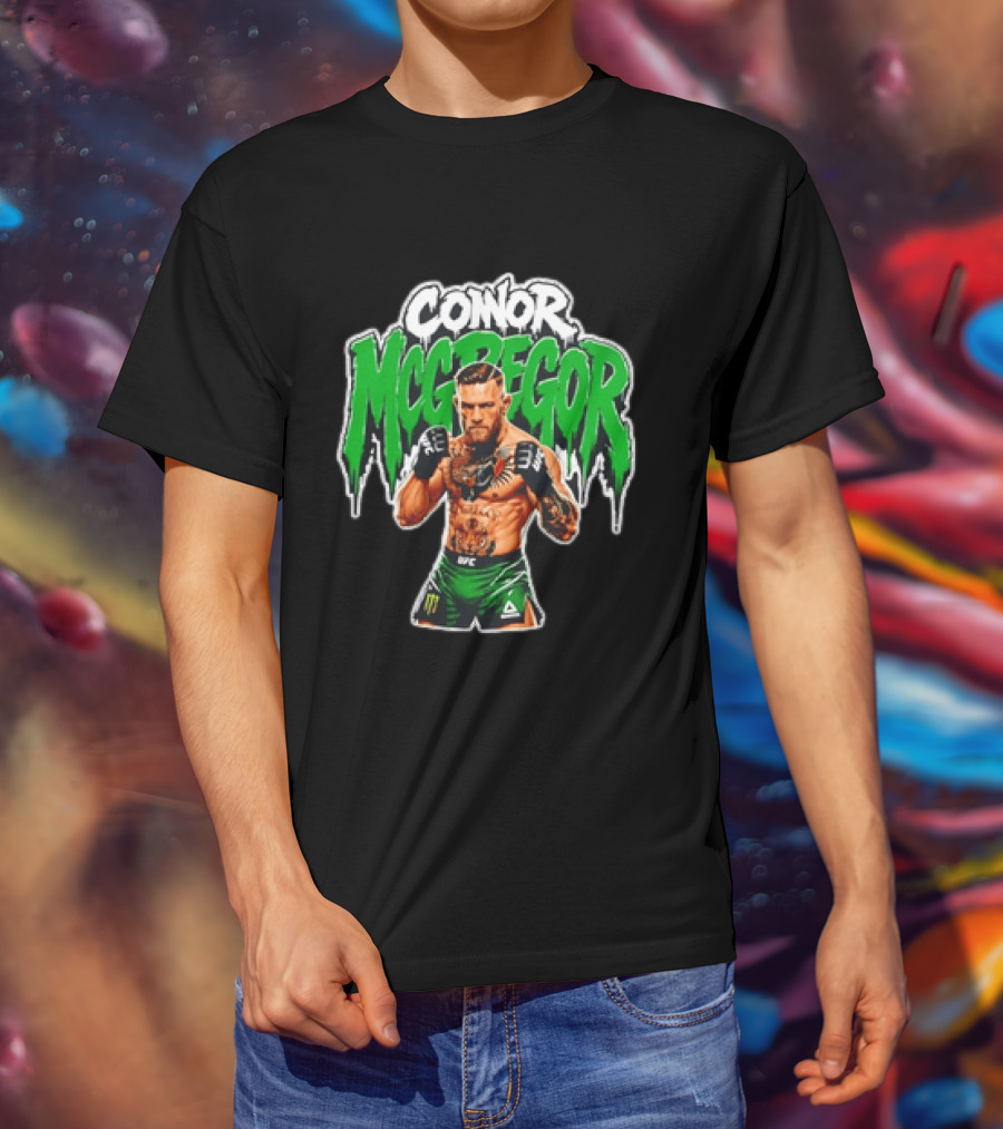 Conor McGregor UFC Fighter In Green Shorts With Tattoos T-Shirt
