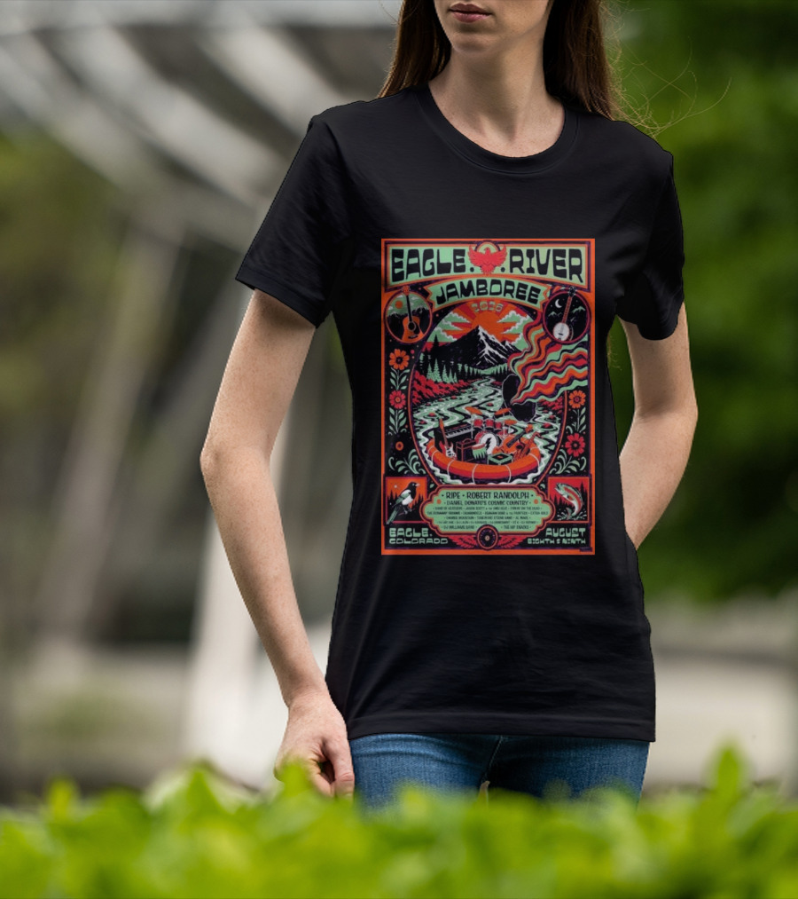 Eagle River Jamboree 2026 In Eagle Colorado August 8th And 9th Featuring Ripe Robert Randolph And Daniel Donato's Cosmic Country T-Shirt