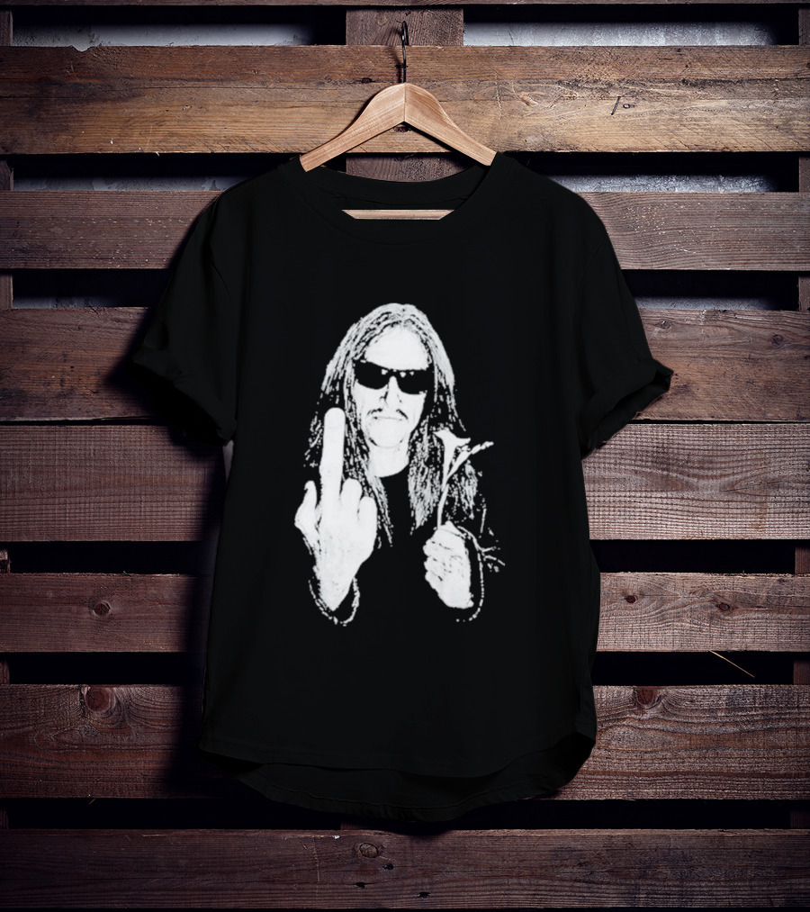 Lemmy Kilmister Middle Finger Flower Motorhead T-Shirt