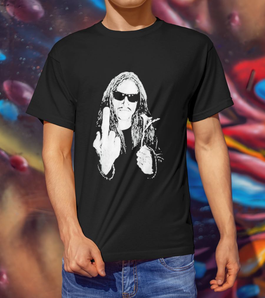 Lemmy Kilmister Middle Finger Flower Motorhead T-Shirt