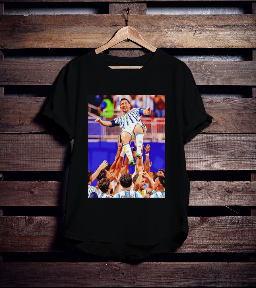 Lionel Messi Argentina Victory Celebration Team Lift T-Shirt