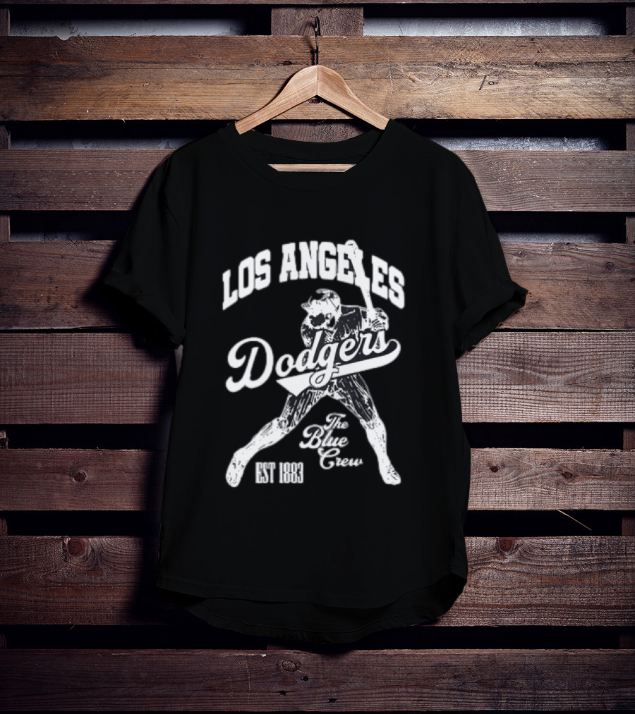Los Angeles Dodgers The Blue Crew Est 1883 Baseball Player T-Shirt