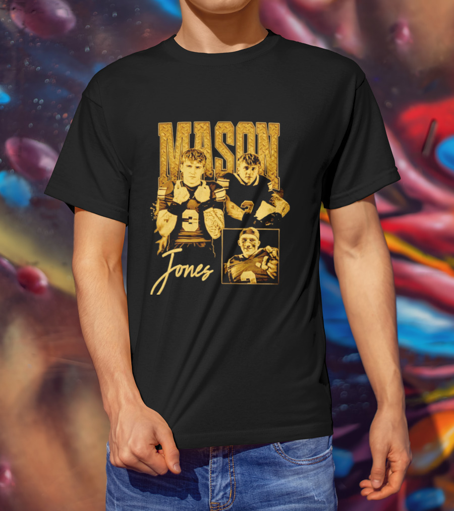 Mason Jones Football Athlete Sports Number 3 Enthusiast Collection T-Shirt