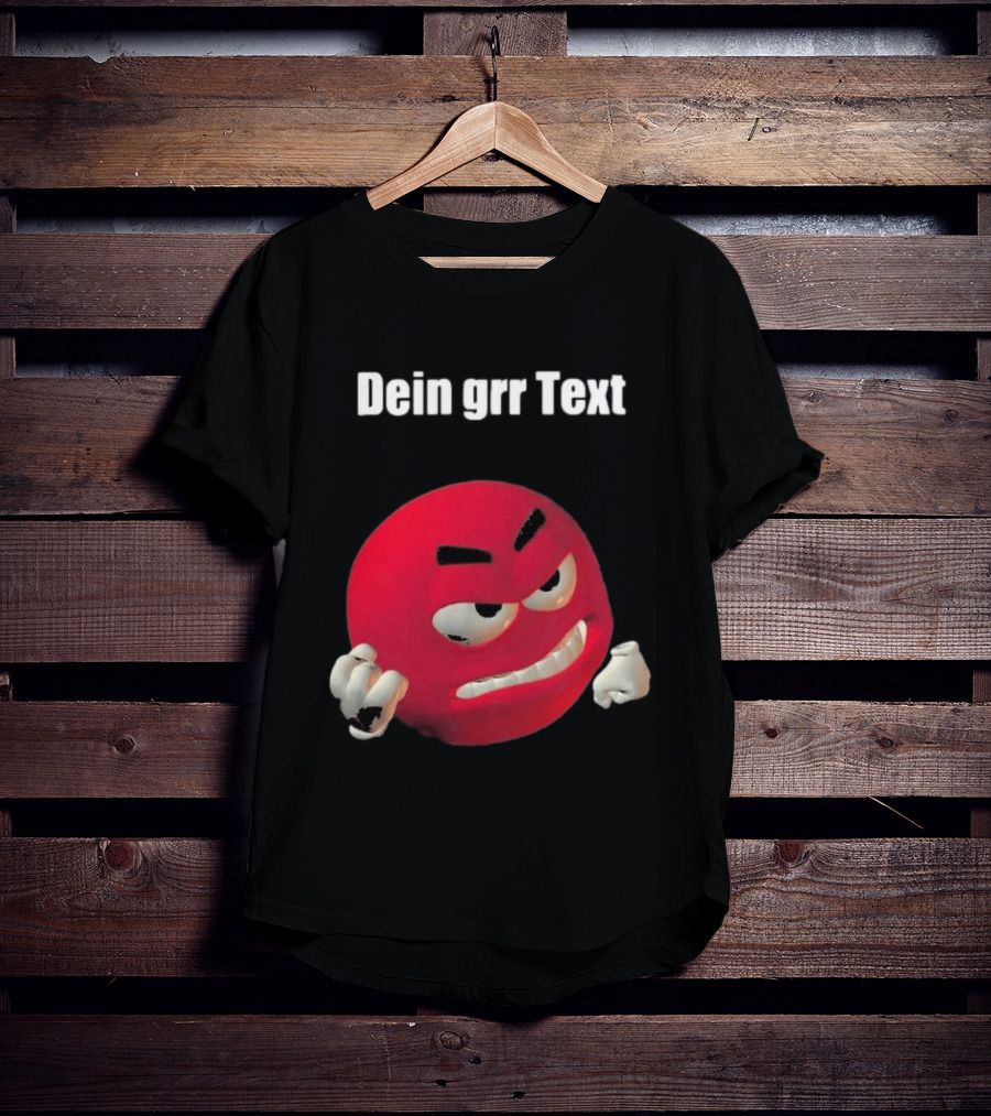 Versager Clothing Dein Personalisierbares Grr Text Red T-Shirt