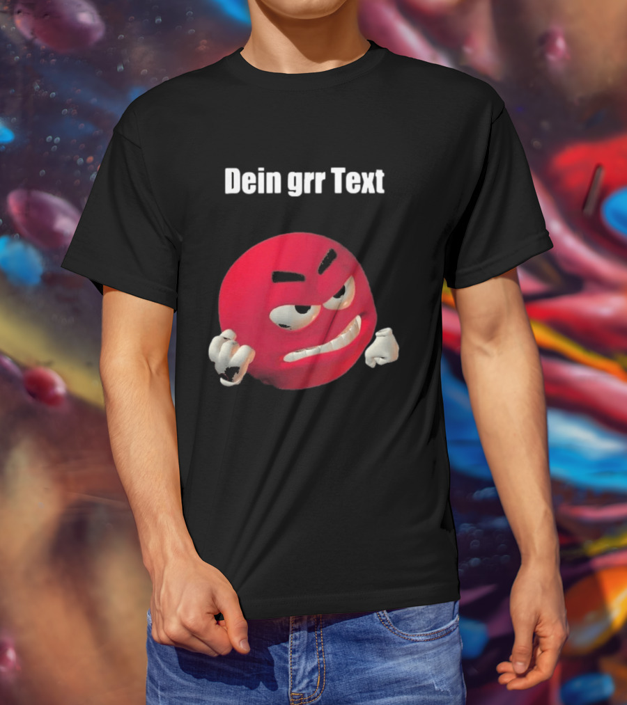 Versager Clothing Dein Personalisierbares Grr Text Red T-Shirt