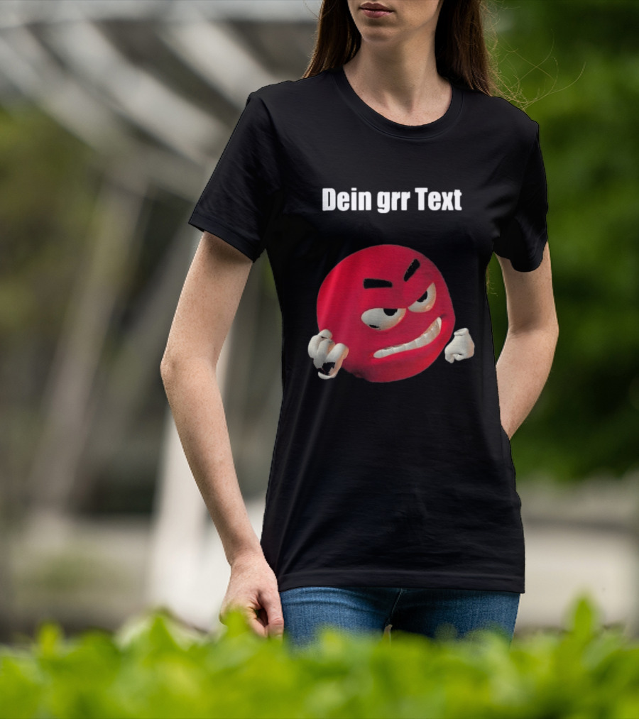 Versager Clothing Dein Personalisierbares Grr Text Red T-Shirt