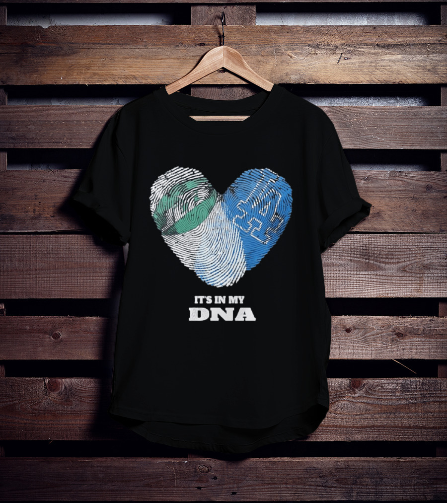 Los Angeles Dodgers It's In My DNA Fingerprint Heart T-Shirt