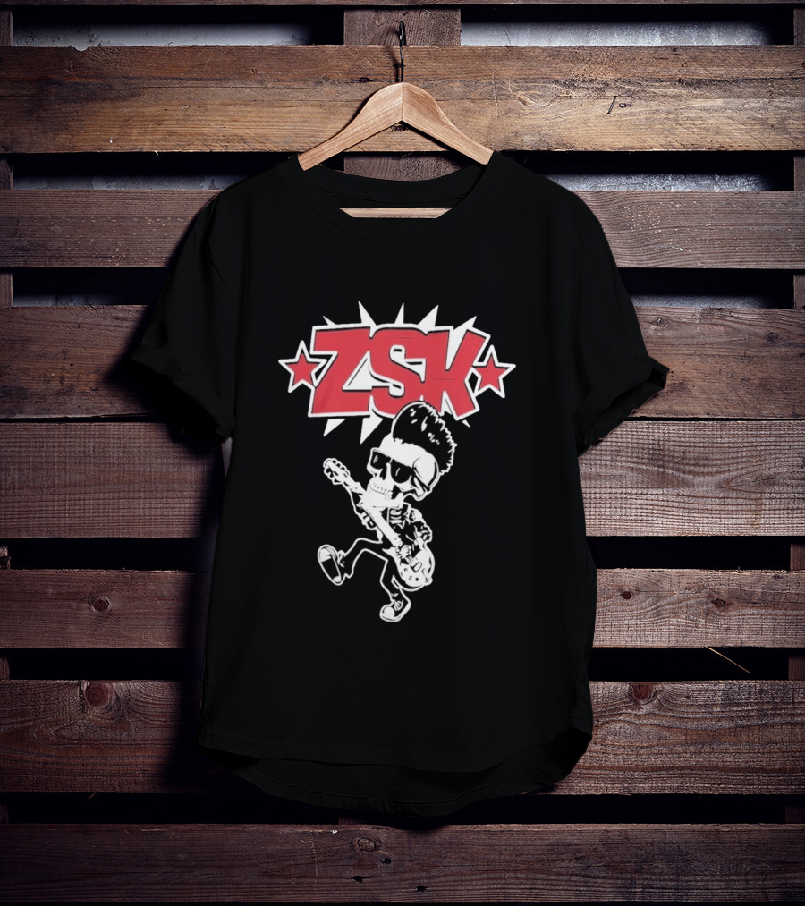 ZSK Die Sind Okay Tour Skeleton Guitar Punk Rock T-Shirt
