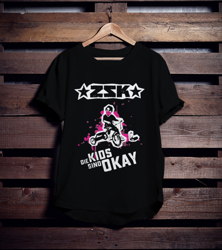 ZSK Die Kids Sind Okay Star Design Pink Splash T-Shirt