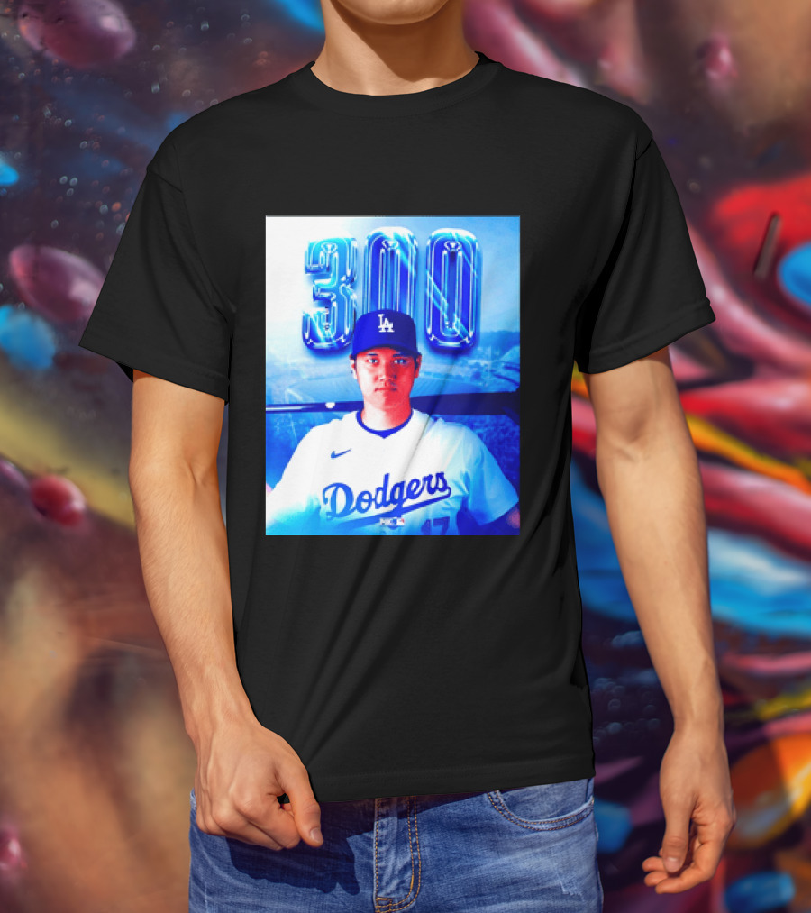 Shohei Ohtani 300 Home Runs Milestone Los Angeles Dodgers T-Shirt