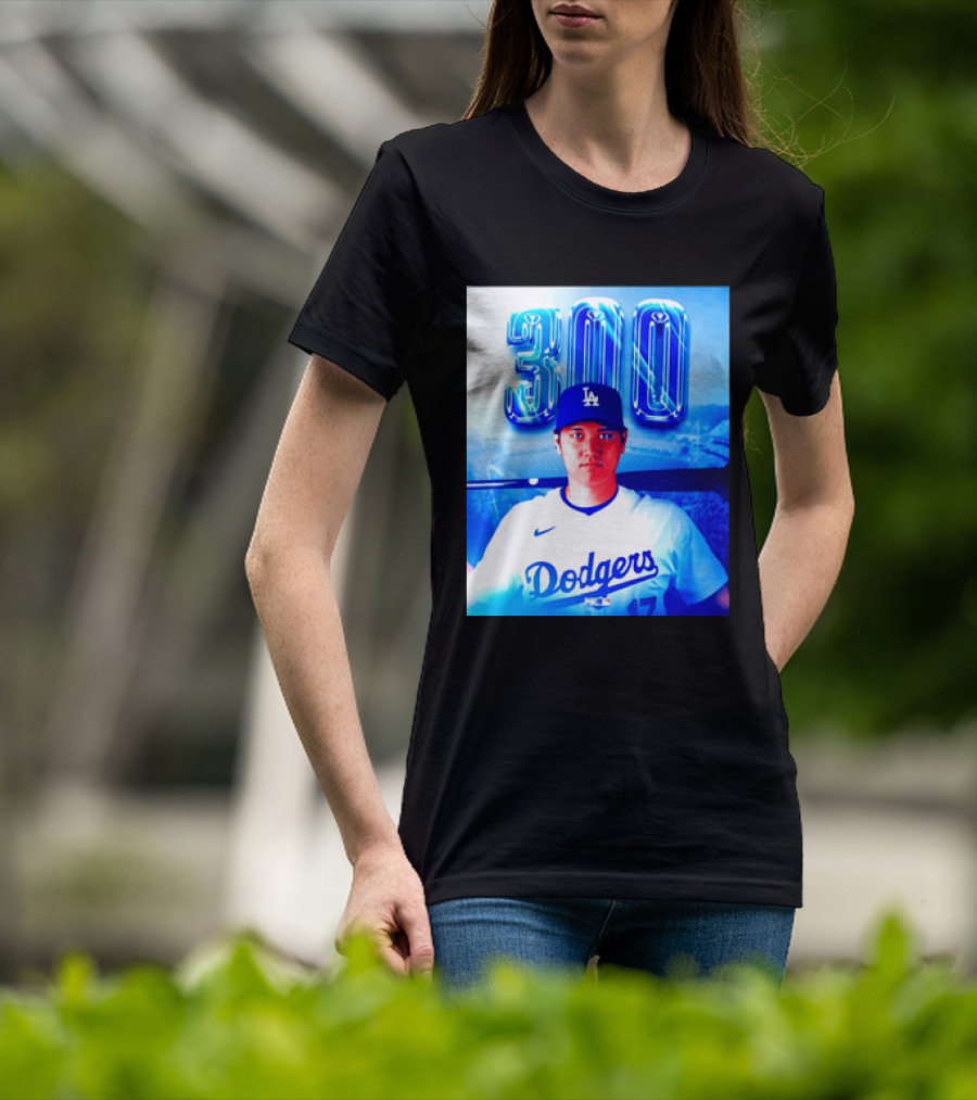 Shohei Ohtani 300 Home Runs Milestone Los Angeles Dodgers T-Shirt