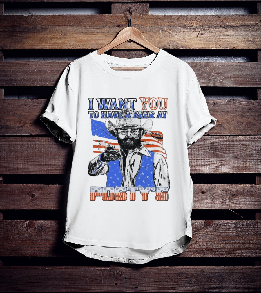 I Want You To Have A Beer At Posty's Patriotic Cowboy T-Shirt