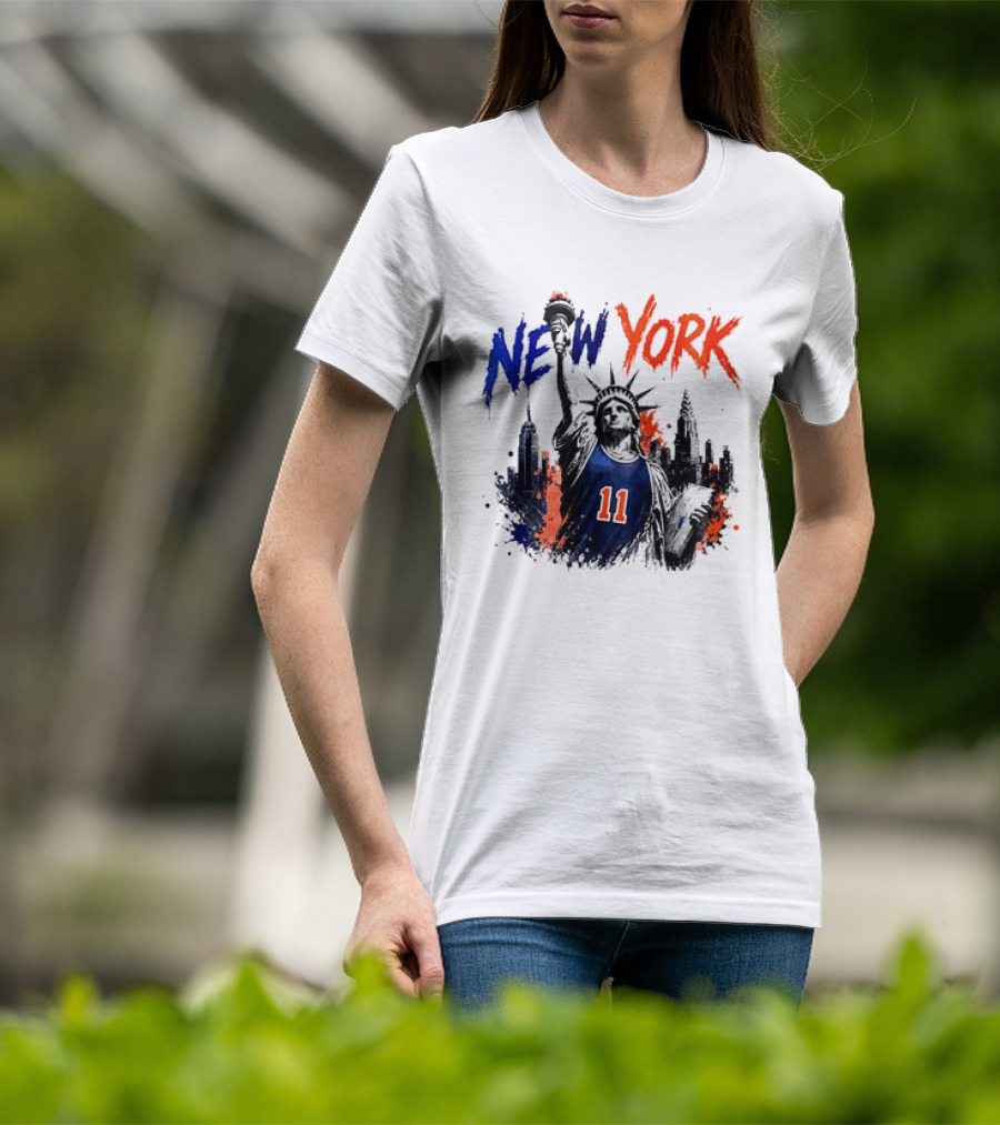 New York Statue Of Liberty Knicks Jersey City Skyline 11 T-Shirt