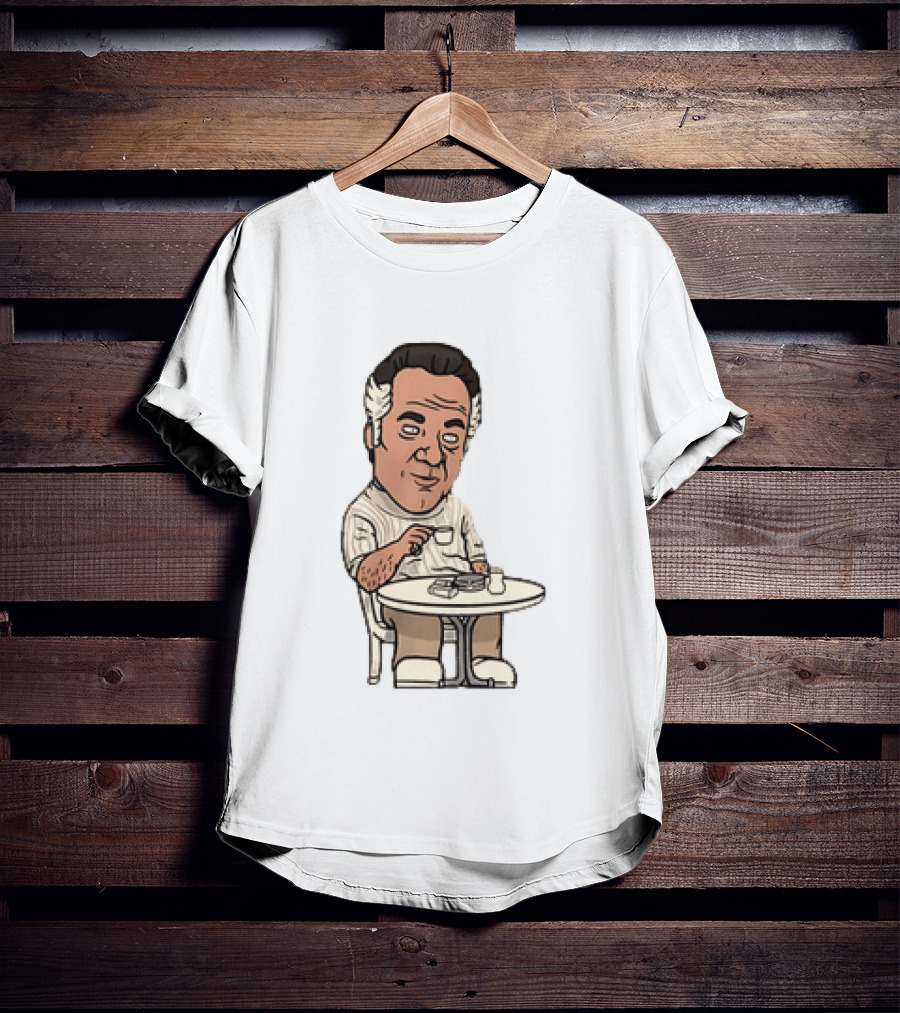 Sopranos Paulie Walnuts Gualtieri Commendatori Bongiorno Character Sitting T-Shirt