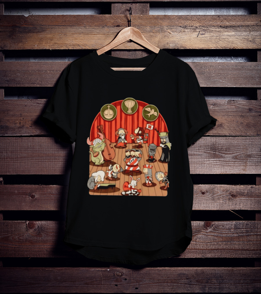 British Comedy Cartoon Characters Dancing On Stage T-Shirt