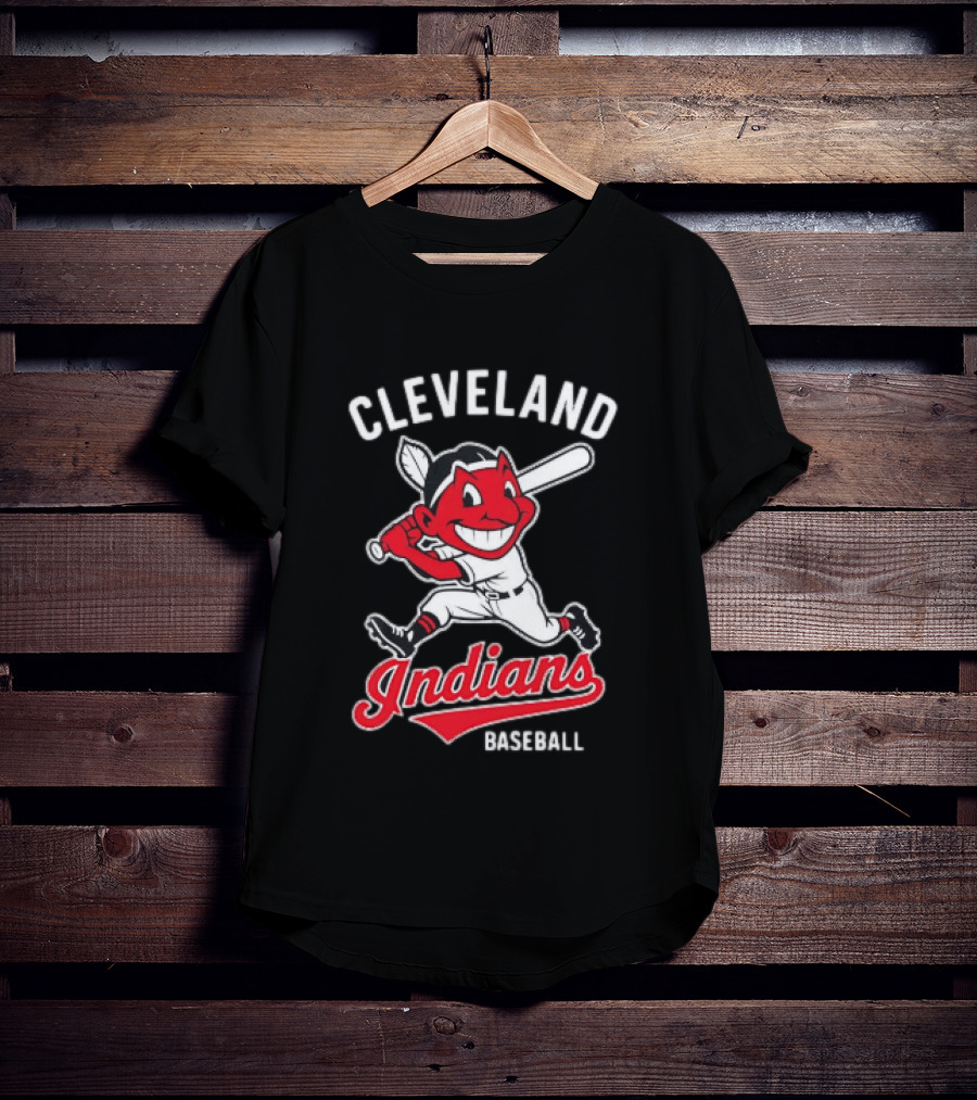 Cleveland Indians Baseball Chief Wahoo Cartoon Batter T-Shirt