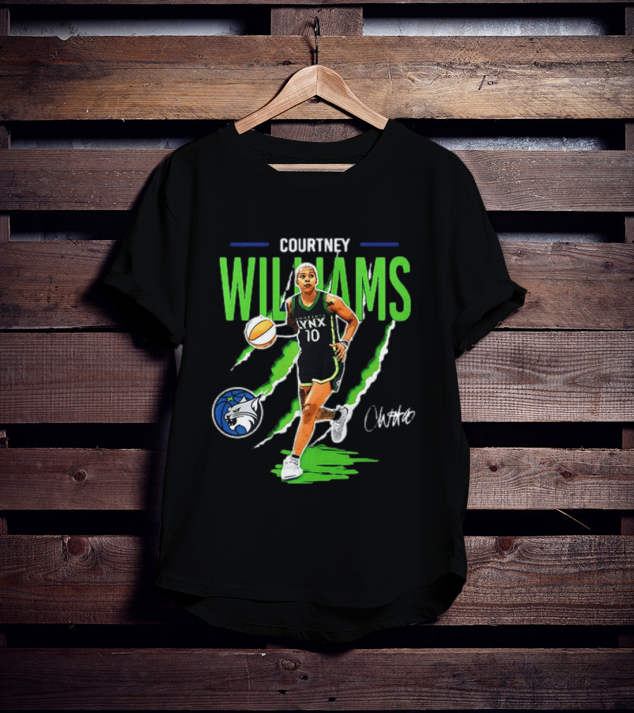 Courtney Williams Minnesota Lynx WNBA Basketball Player Number 10 Iconic Team T-Shirt