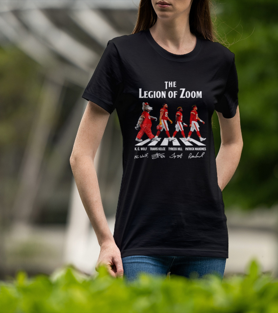 Kansas City Chiefs The Legion Of Zoom KC Wolf Travis Kelce Tyreek Hill Patrick Mahomes T-Shirt
