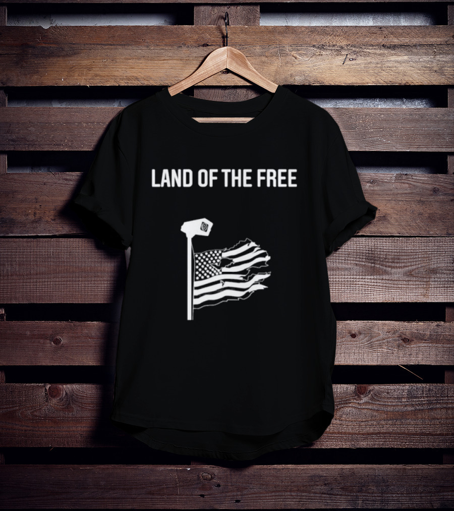 Land Of The Free American Flag Surveillance State T-Shirt