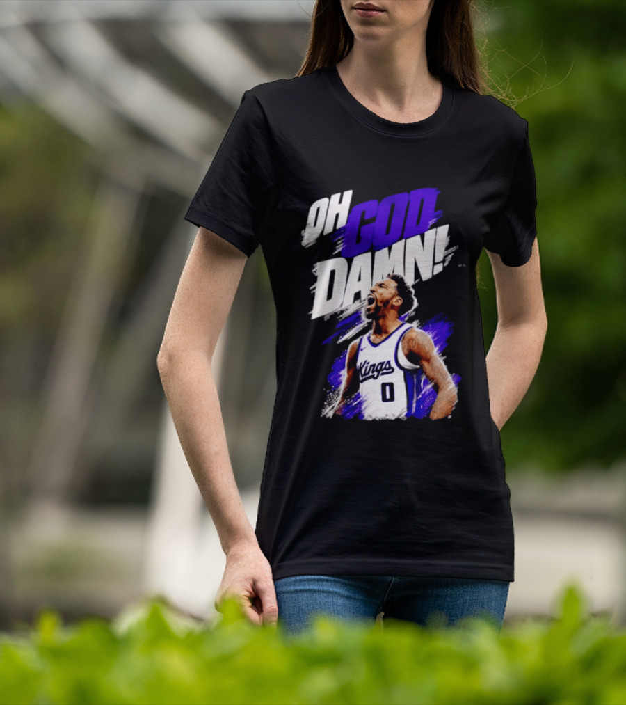 Malik Monk Oh God Damn Sacramento Kings 0 Jersey Celebration T-Shirt