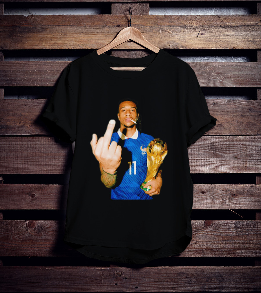 France National Team Number 11 Middle Finger Trophy Gesture T-Shirt