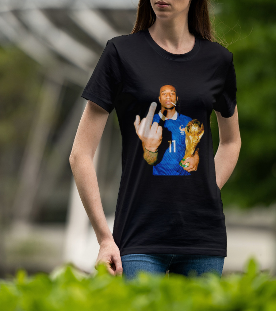 France National Team Number 11 Middle Finger Trophy Gesture T-Shirt