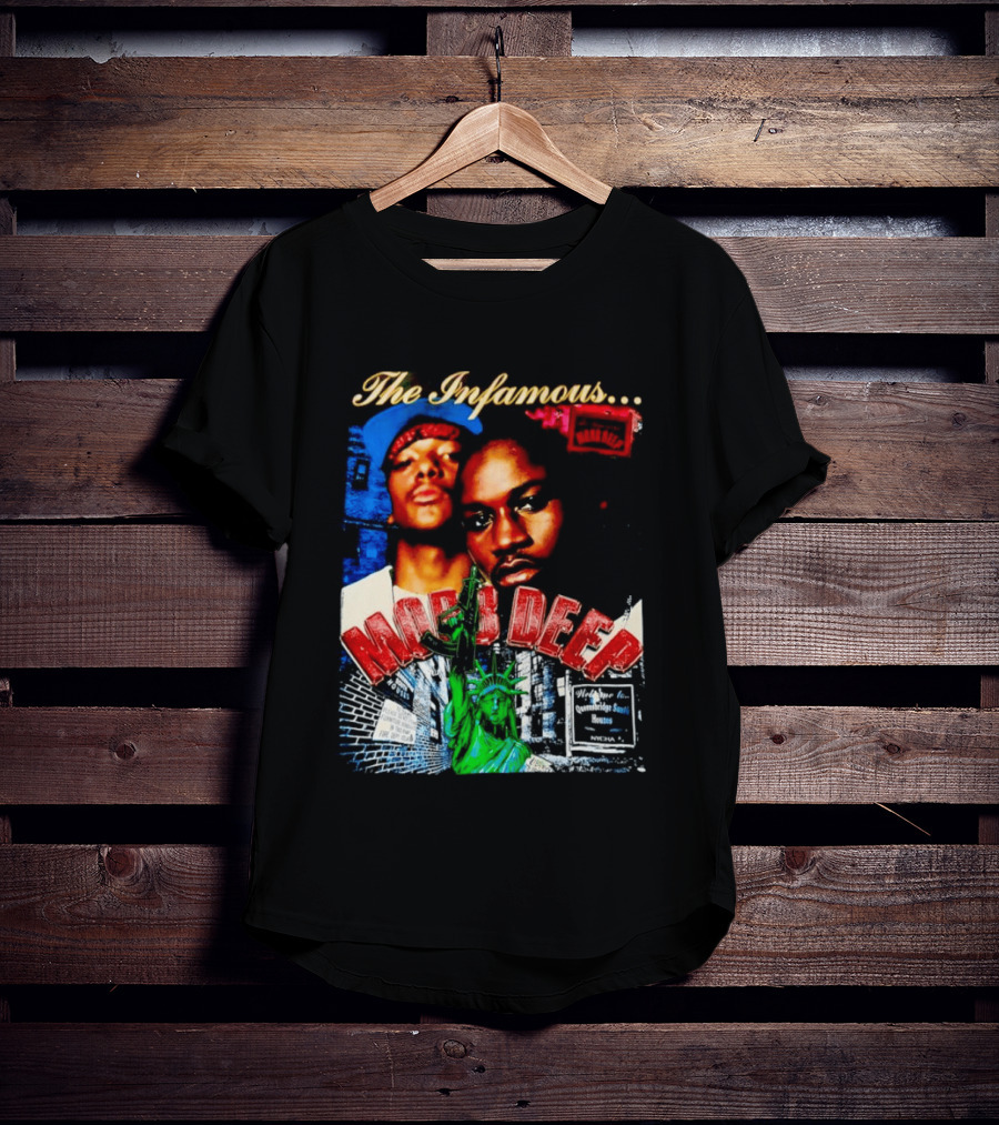 The Infamous Mobb Deep Havoc Prodigy Queensbridge South Houses New York City Statue Of Liberty T-Shirt