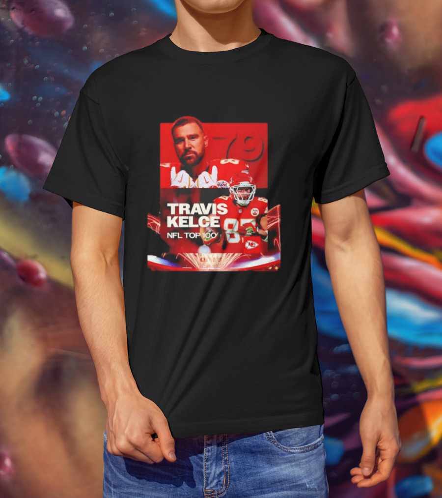 Travis Kelce Kansas City Chiefs NFL Top 100 87 T-Shirt