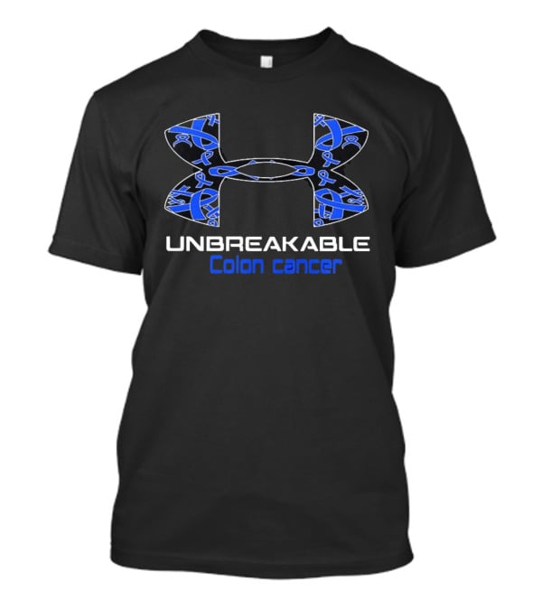 Unbreakable Colon Cancer Under Armour Blue Ribbon Awareness T-Shirt