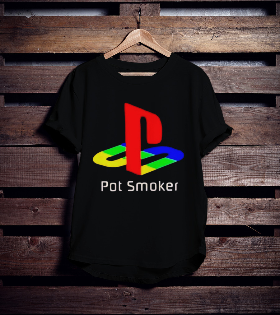 PlayStation Pot Smoker Iconic Colorful Gaming T-Shirt