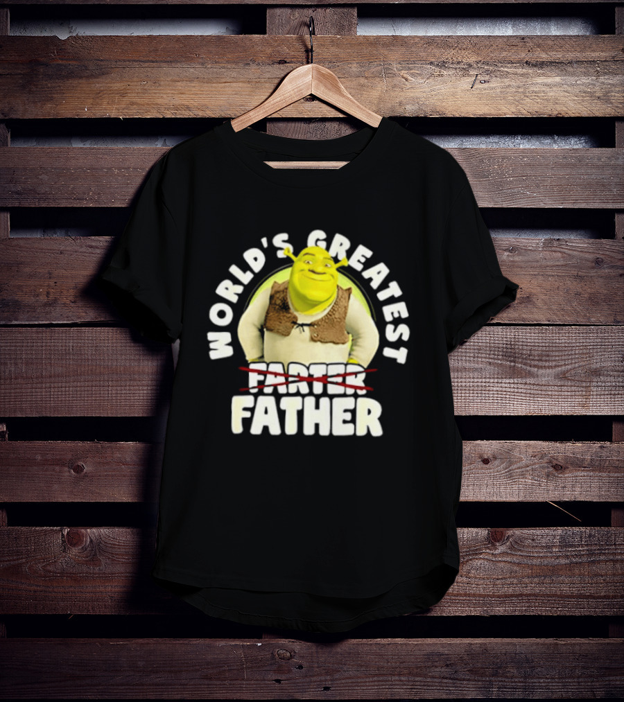 World's Greatest Farter Father Shrek Cartoon T-Shirt