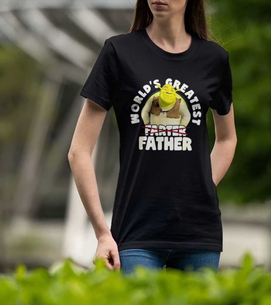 World's Greatest Farter Father Shrek Cartoon T-Shirt