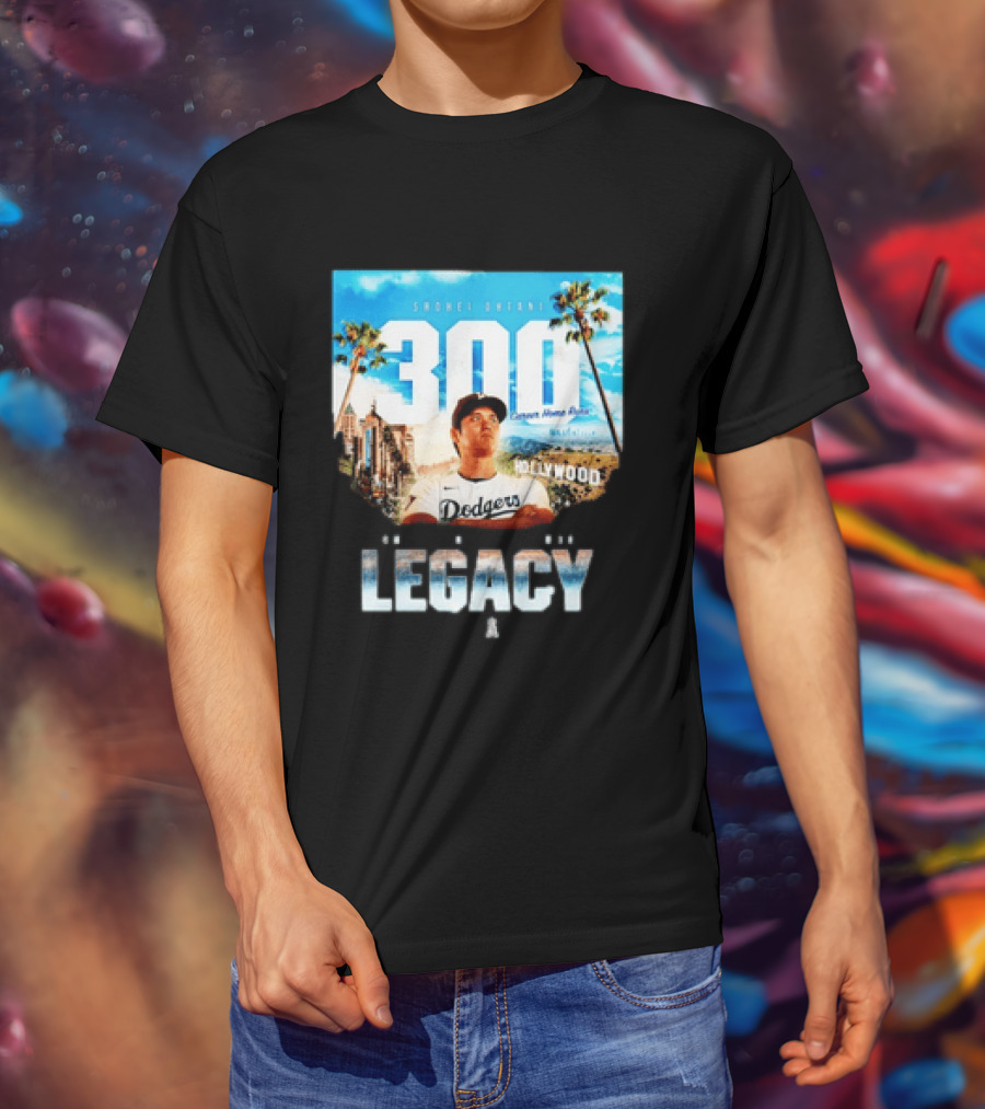 Shohei Ohtani 300 Career Home Runs Los Angeles Legacy Hollywood Dodgers T-Shirt