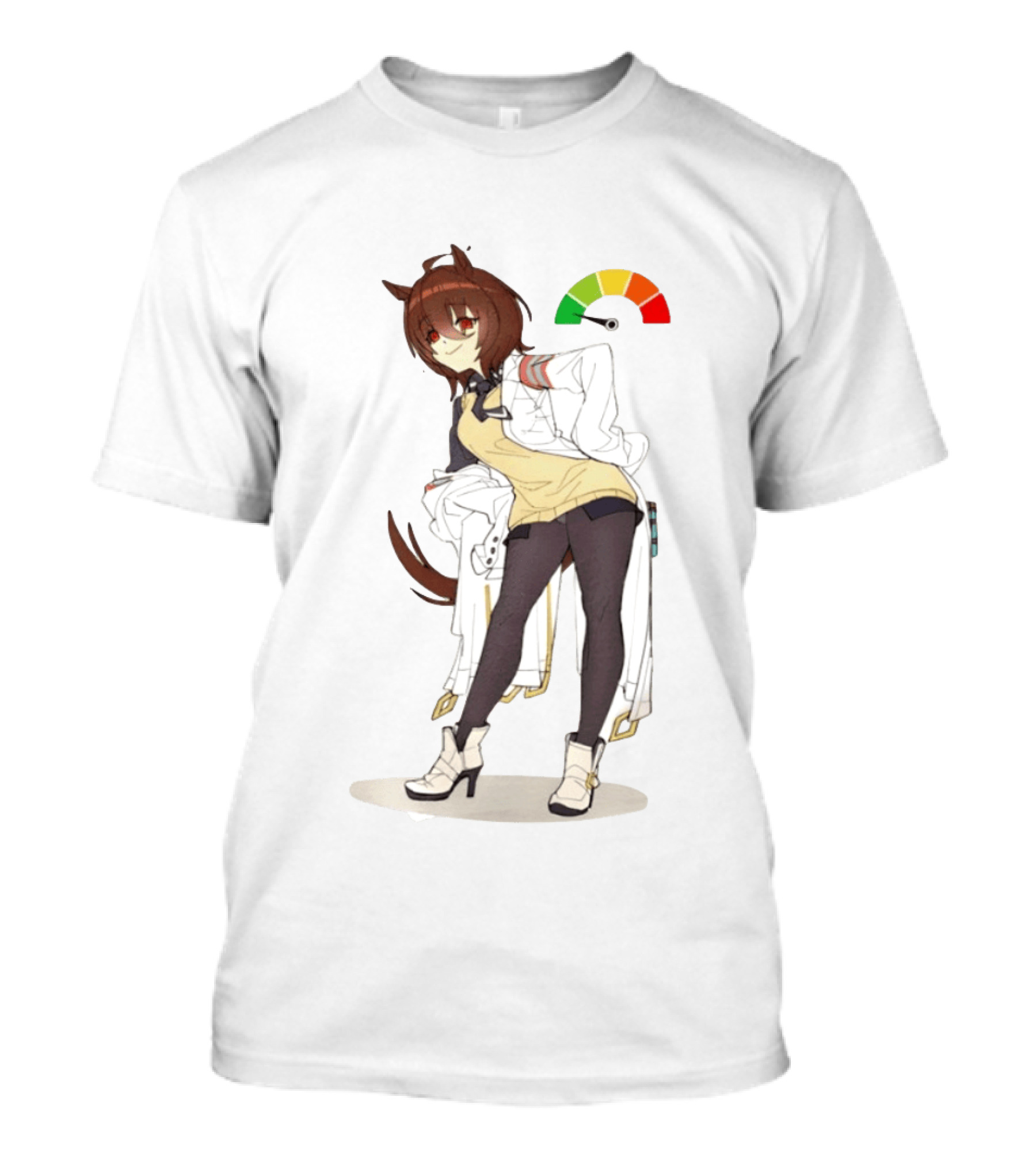 Agnes Tachyon Anime Rainbow Cortisol Gauge Meme T-Shirt