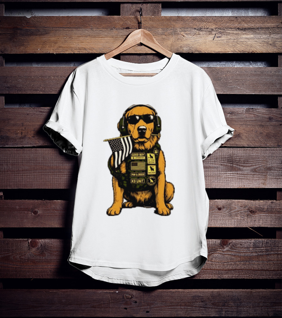 Good Boy Operator K9 Unit Can I Pet That Dog Paw & Order T-Shirt