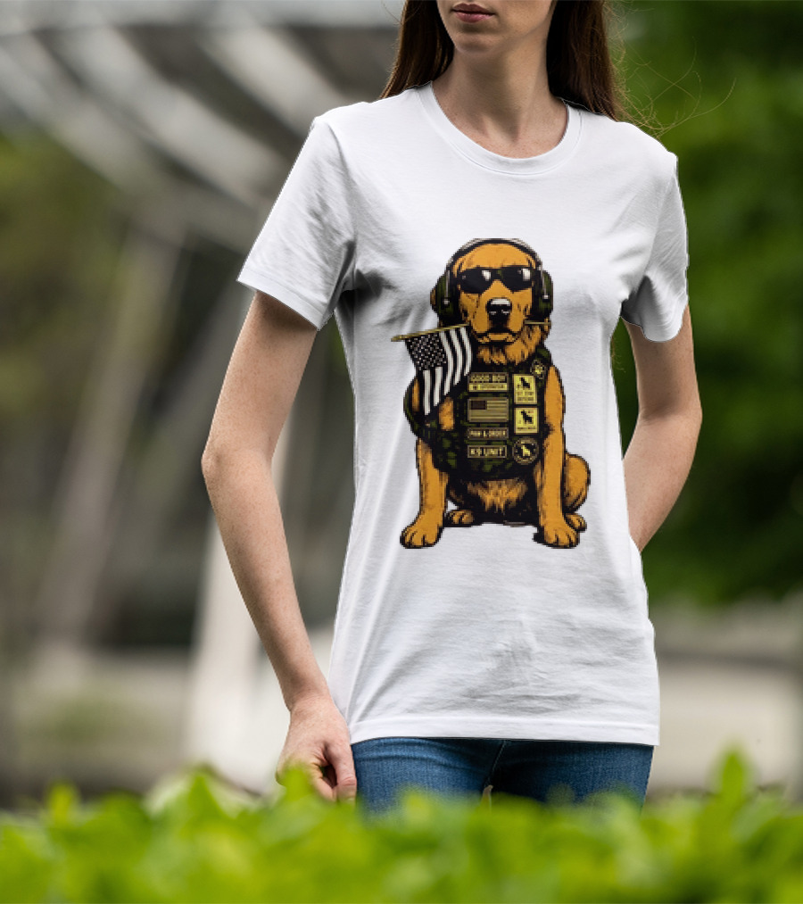 Good Boy Operator K9 Unit Can I Pet That Dog Paw & Order T-Shirt